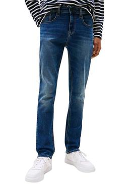Calça jeans Tommy Jeans Scanton mid denim para homem.