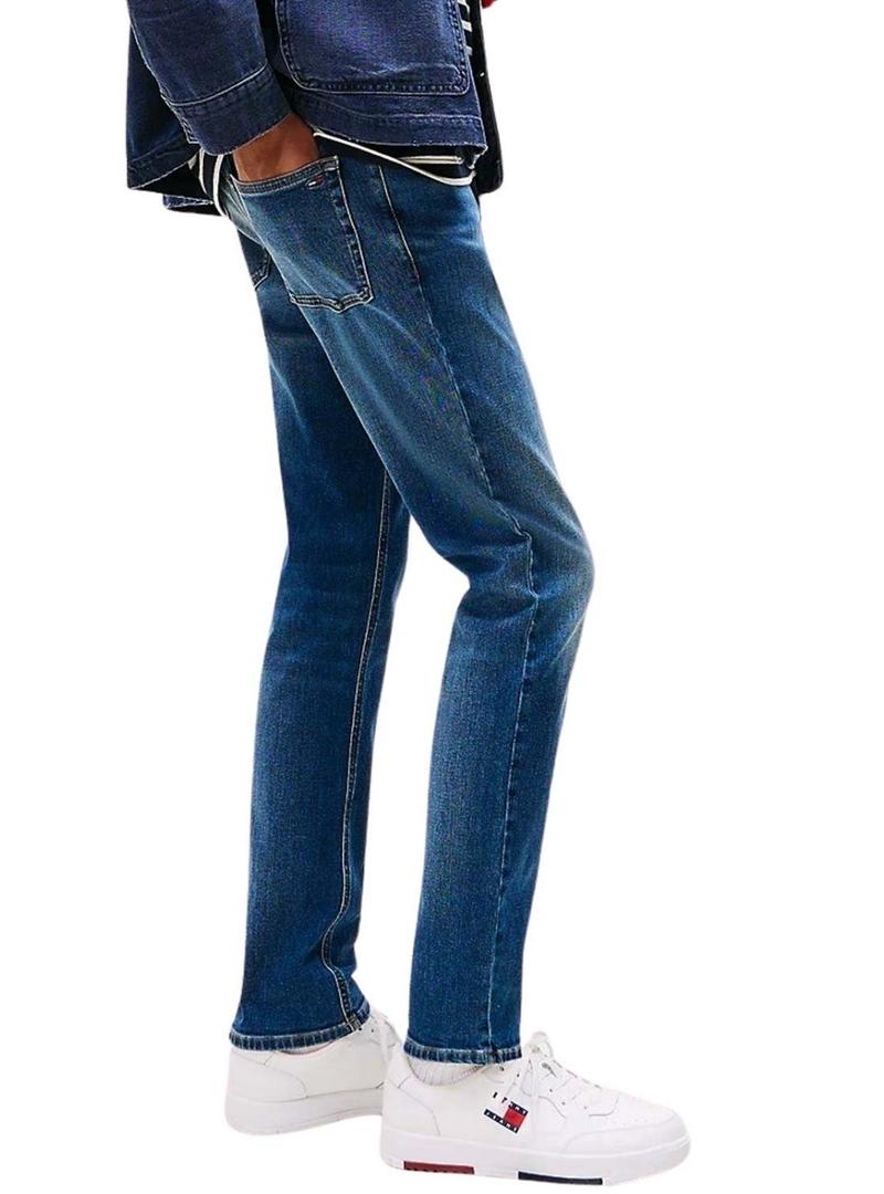 Calça jeans Tommy Jeans Scanton mid denim para homem.
