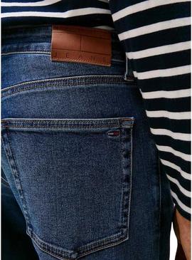 Calça jeans Tommy Jeans Scanton mid denim para homem.