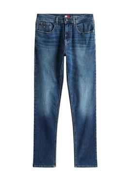 Calça jeans Tommy Jeans Scanton mid denim para homem.