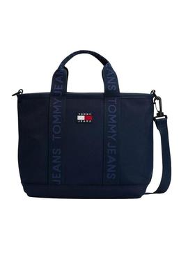 Bolsa Tommy Jeans Daily Mini Tote azul marinho para mulher.