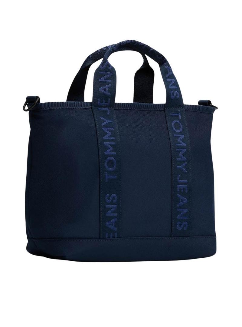 Bolsa Tommy Jeans Daily Mini Tote azul marinho para mulher.