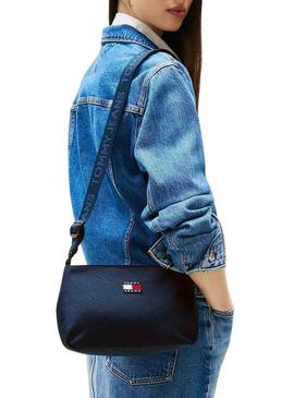 Bolsas Tommy Jeans Daily Shoulder azul marinho para mulher
