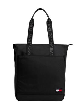 Bolsa de transporte Tommy Jeans Essential Daily negra para mulher
