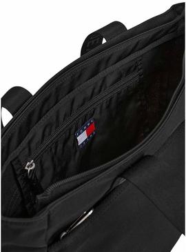 Bolsa de transporte Tommy Jeans Essential Daily negra para mulher