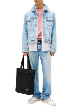 Bolsa de transporte Tommy Jeans Essential Daily negra para mulher