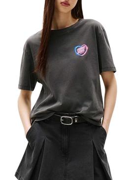 Camiseta Tommy Jeans Neon cinza para mulher