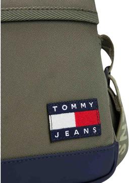 Bolsa tiracolo Tommy Jeans Essential verde para homem