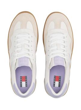 Sapatilhas Tommy Jeans The Greenwich Platform branco e lilás para mulher