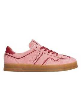 Tênis Tommy Jeans Greenwich framboesa para mulher.
