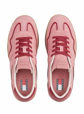 Tênis Tommy Jeans Greenwich framboesa para mulher.