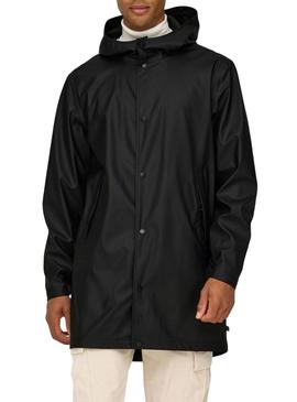 Impermeável Only and Sons Luca preto para homem.