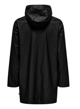 Impermeável Only and Sons Luca preto para homem.