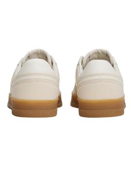 Sapatilhas Tommy Jeans Greenwich em tecido bege para mulher