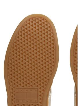 Sapatilhas Tommy Jeans Greenwich em tecido bege para mulher