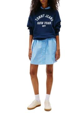 Sapatilhas Tommy Jeans Greenwich em tecido bege para mulher