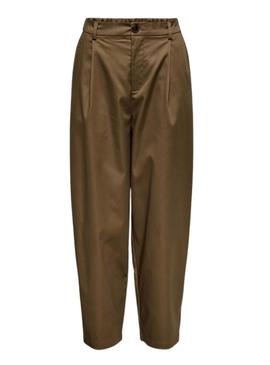 Calças Only Casil castanhas para mulher.