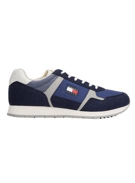 Sapatos Tommy Jeans Runner Casual azul para homem.