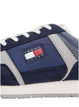Sapatos Tommy Jeans Runner Casual azul para homem.