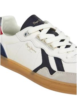 Sapatos Pepe Jeans de couro branco para homem