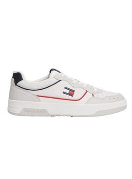 Sapatilhas Tommy Jeans Cupsole Elevated branco para homem.