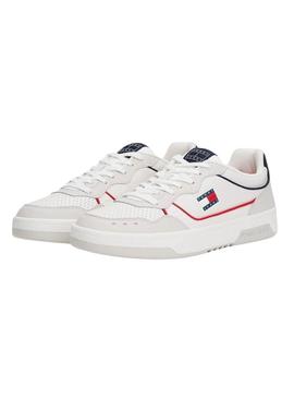 Sapatilhas Tommy Jeans Cupsole Elevated branco para homem.