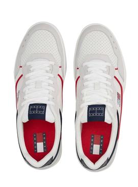Sapatilhas Tommy Jeans Cupsole Elevated branco para homem.