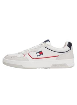 Sapatilhas Tommy Jeans Cupsole Elevated branco para homem.