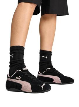 Sapatilhas Puma Speedcat OG preto e rosa para mulher.