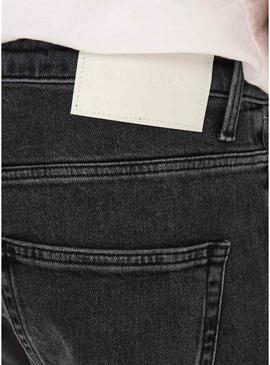 Calça de ganga Only and Sons Yoke afunilada preta para homem