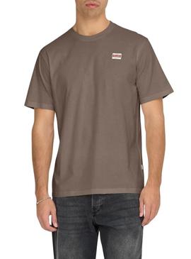 Camisa Only and Sons Dawson marrom para homem