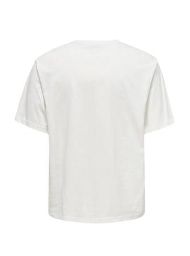 Camiseta Only and Sons Curated branca para homem