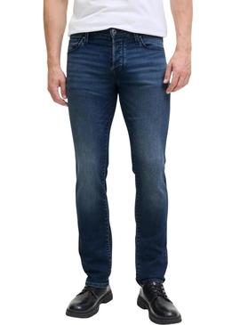 Calça jeans Jack and Jones Glenn azul para homem.
