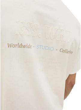 Camisa Jack and Jones Urban bege para homem.