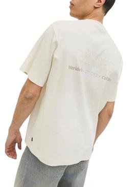 Camisa Jack and Jones Urban bege para homem.