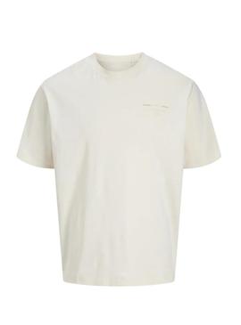 Camisa Jack and Jones Urban bege para homem.