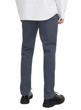 Calça chino Jack and Jones Marco azul marinho para homem.