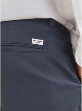 Calça chino Jack and Jones Marco azul marinho para homem.