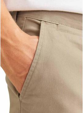 Calça chino Jack and Jones Marco bege para homem.