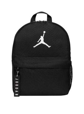 Mochila Air Jordan mini preta para crianças.