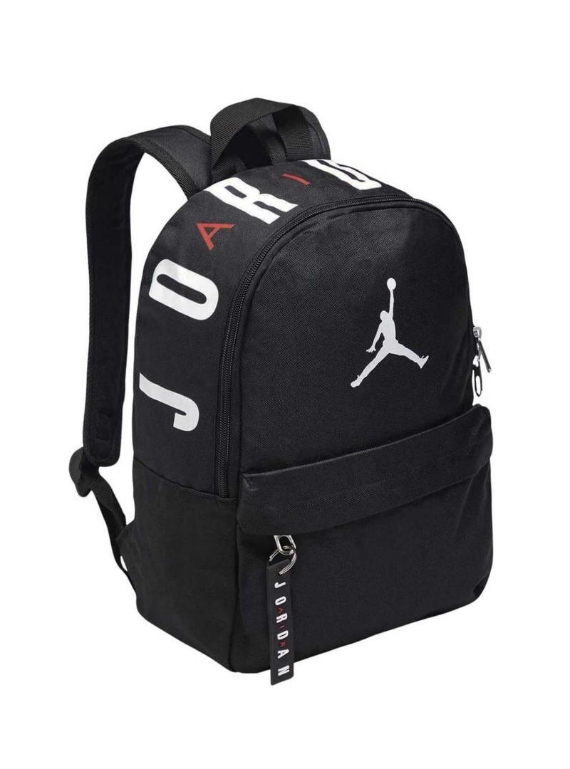Mochila Air Jordan mini preta para crianças.