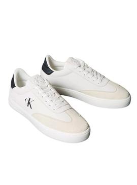 Sapatilhas Calvin Klein Jeans Classic Cupsole branco para homem.