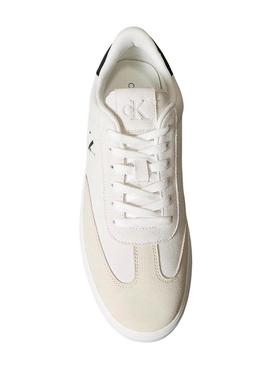Sapatilhas Calvin Klein Jeans Classic Cupsole branco para homem.