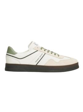 Sapatilhas Tommy Jeans The Greenwich branco e verde para homem.
