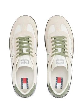 Sapatilhas Tommy Jeans The Greenwich branco e verde para homem.