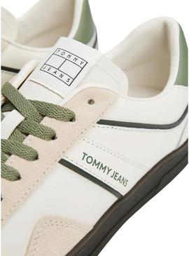 Sapatilhas Tommy Jeans The Greenwich branco e verde para homem.