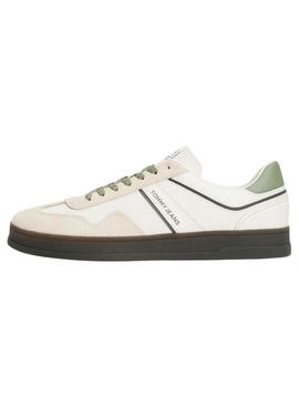 Sapatilhas Tommy Jeans The Greenwich branco e verde para homem.
