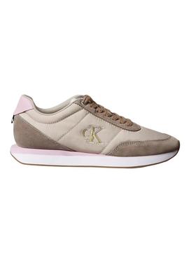 Sapatilhas Calvin Klein Jeans Retro Runner rosa para mulher
