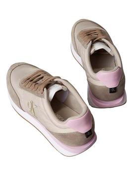 Sapatilhas Calvin Klein Jeans Retro Runner rosa para mulher