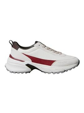 Ténis Calvin Klein Jeans Hike Runner branco para mulher.